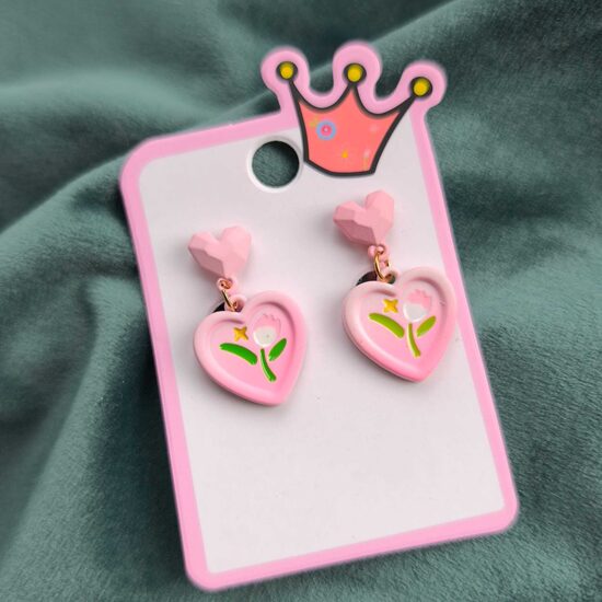 Klipši meitenēm Rozā sirsniņas un ziedi